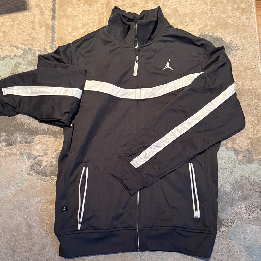 Jordan Black and Silver Windbreaker Jacket
